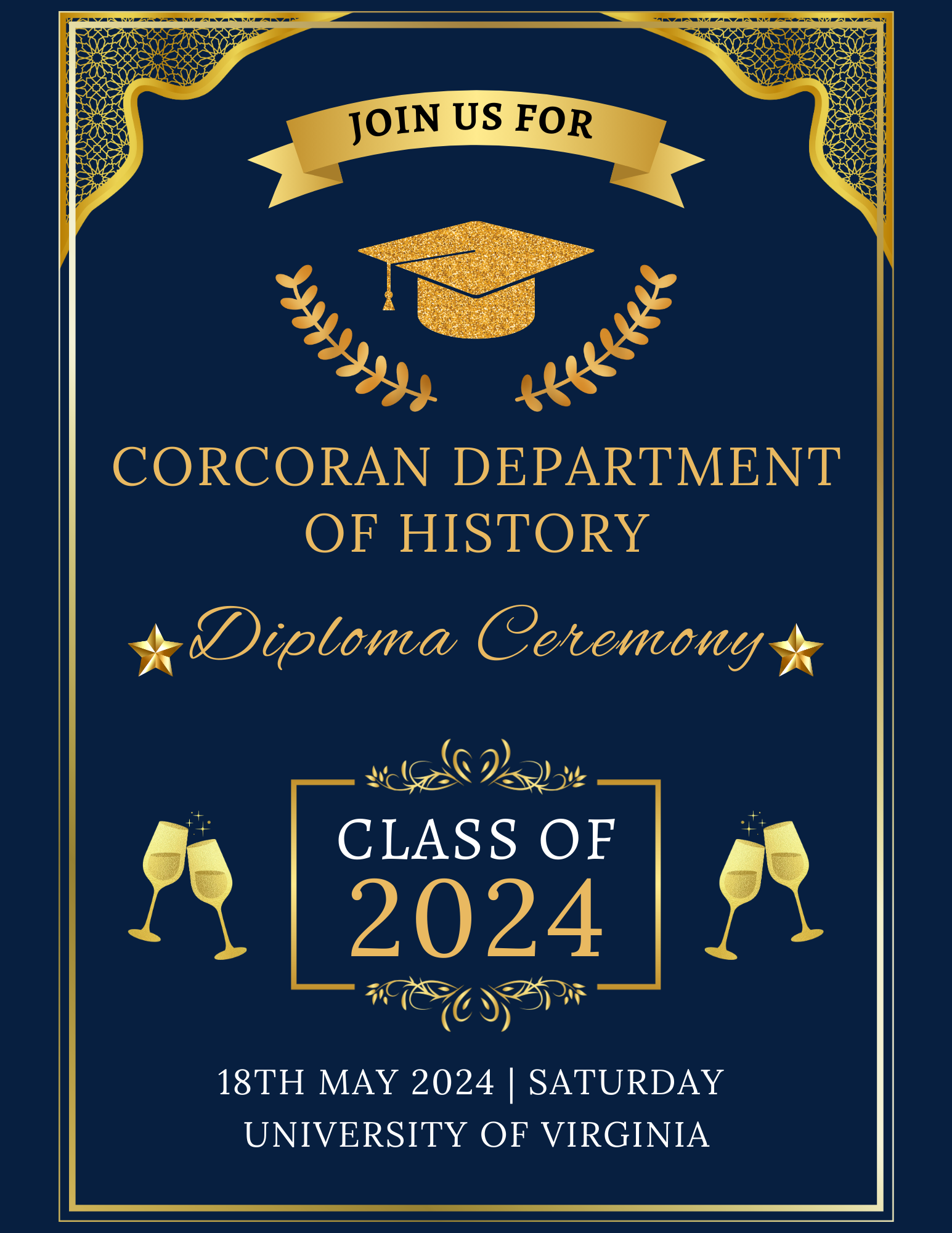 Spring 2024 Corcoran Department of History Diploma Ceremony